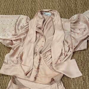 Paco Rabanne Blush Pink Top and skirt set